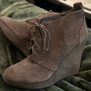 Jessica Simpson Brown Suede Wedge Shoes